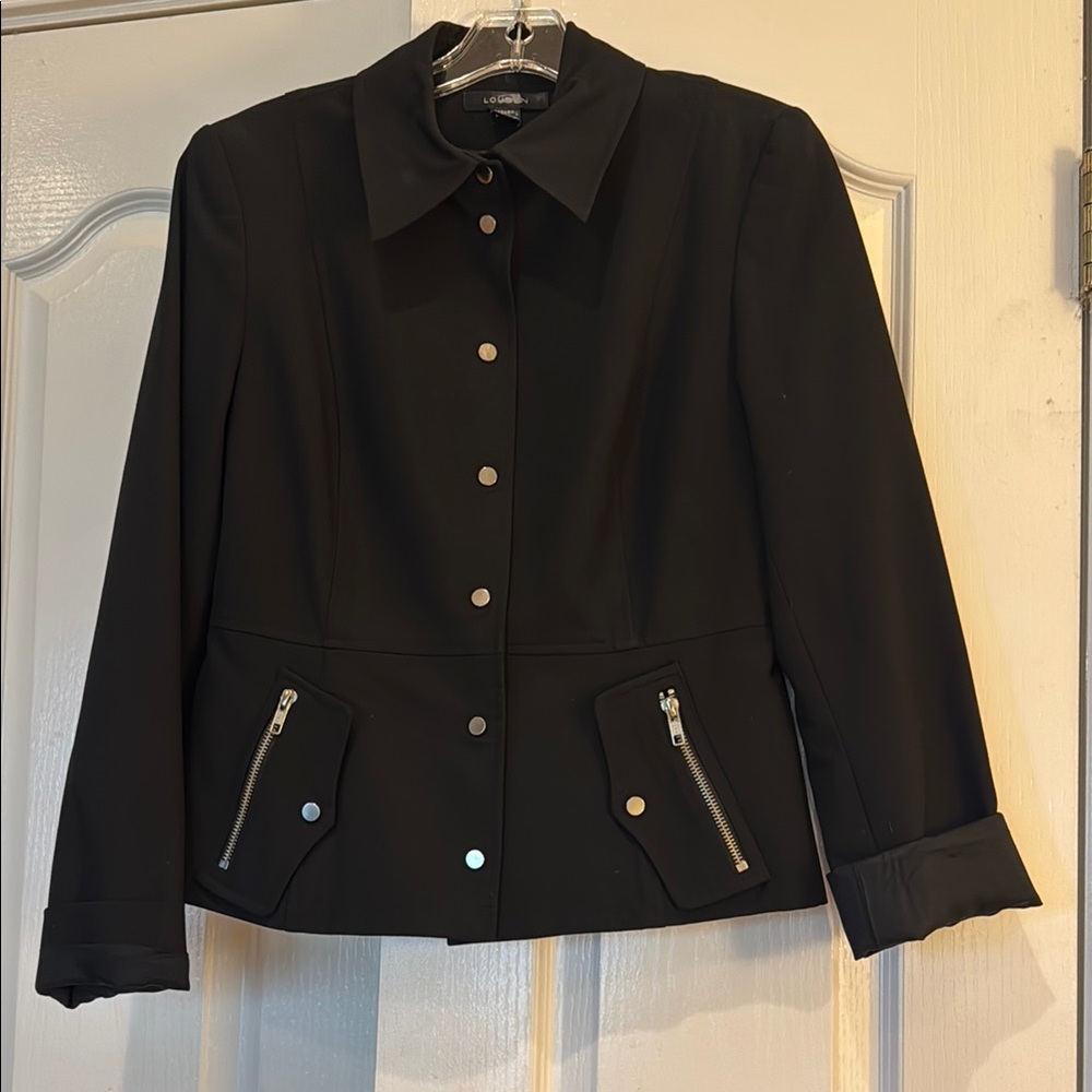 Women's Black Gabardine Jacket